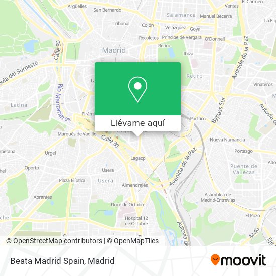 Mapa Beata Madrid Spain