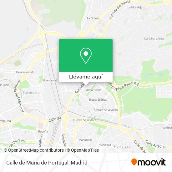 Mapa Calle de María de Portugal