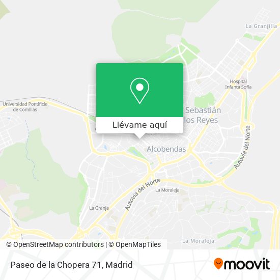 Mapa Paseo de la Chopera 71