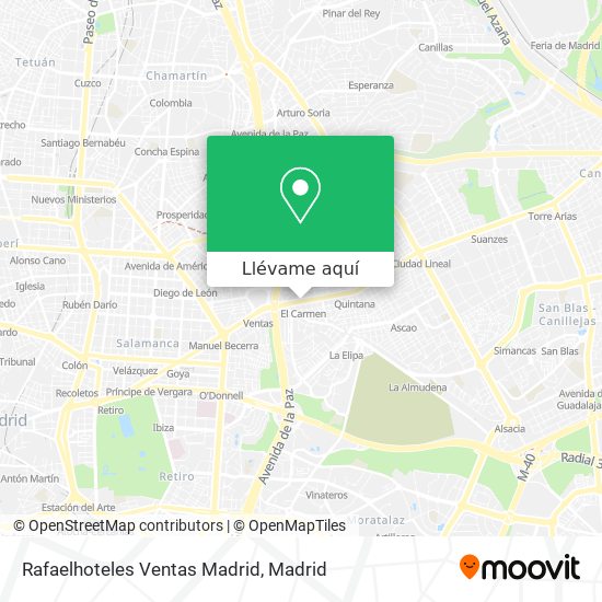 Mapa Rafaelhoteles Ventas Madrid
