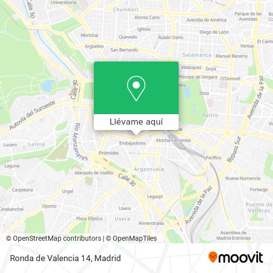 Mapa Ronda de Valencia 14
