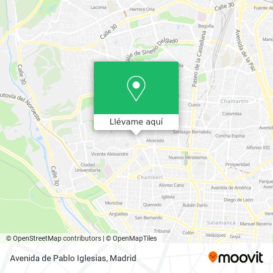 Mapa Avenida de Pablo Iglesias