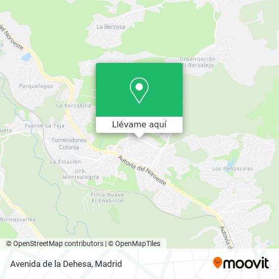 Mapa Avenida de la Dehesa