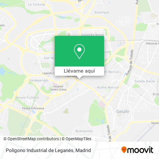 Mapa Polígono Industrial de Leganés
