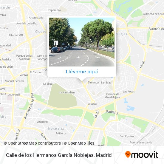 Mapa Calle de los Hermanos García Noblejas