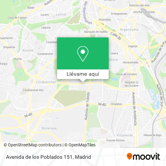 Mapa Avenida de los Poblados 151