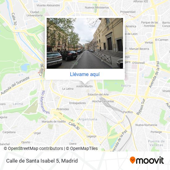 Mapa Calle de Santa Isabel 5
