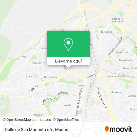 Mapa Calle de San Modesto s/n