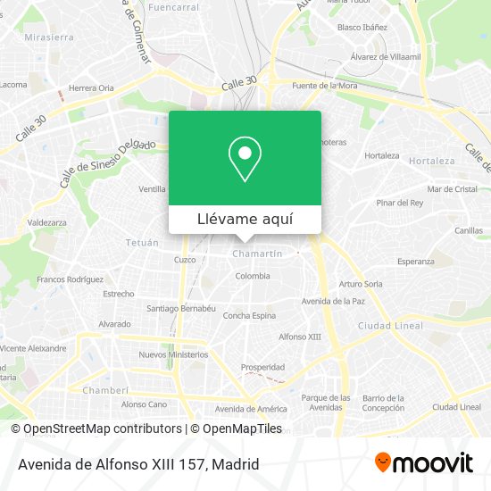 Mapa Avenida de Alfonso XIII 157
