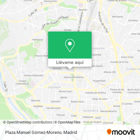 Mapa Plaza Manuel Gómez-Moreno