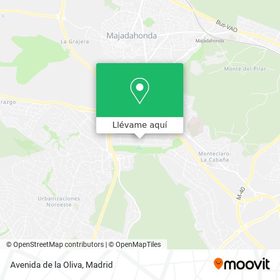 Mapa Avenida de la Oliva
