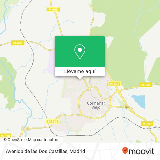 Mapa Avenida de las Dos Castillas