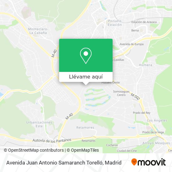 Mapa Avenida Juan Antonio Samaranch Torelló