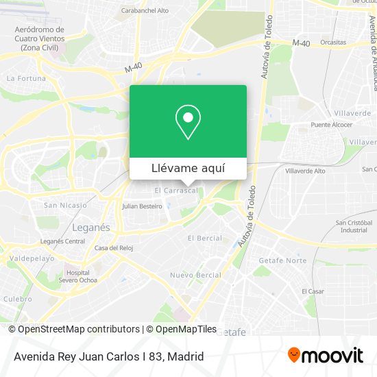 Mapa Avenida Rey Juan Carlos I 83