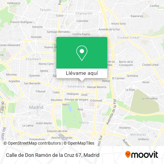 Mapa Calle de Don Ramón de la Cruz 67