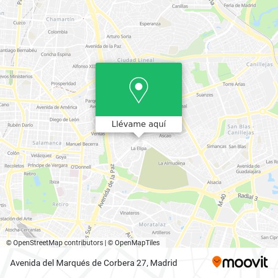 Mapa Avenida del Marqués de Corbera 27