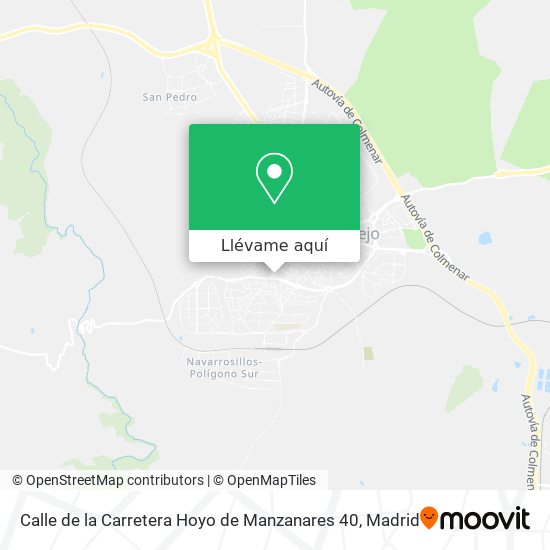 Mapa Calle de la Carretera Hoyo de Manzanares 40