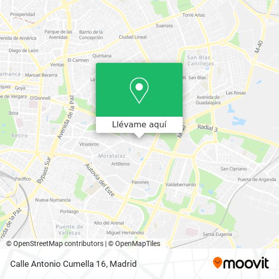 Mapa Calle Antonio Cumella 16