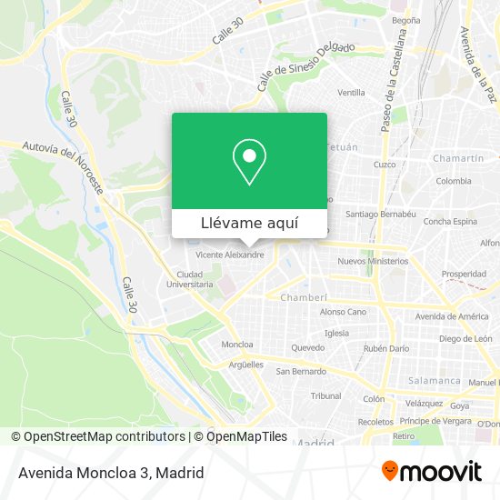 Mapa Avenida Moncloa 3