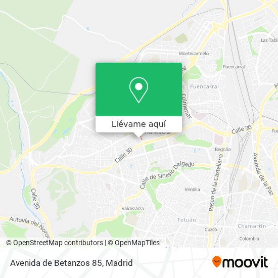 Mapa Avenida de Betanzos 85