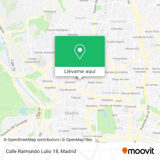 Mapa Calle Raimundo Lulio 18