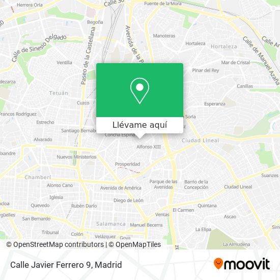 Mapa Calle Javier Ferrero 9