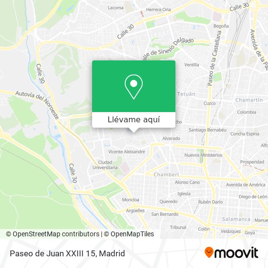 Mapa Paseo de Juan XXIII 15