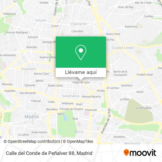 Mapa Calle del Conde de Peñalver 88