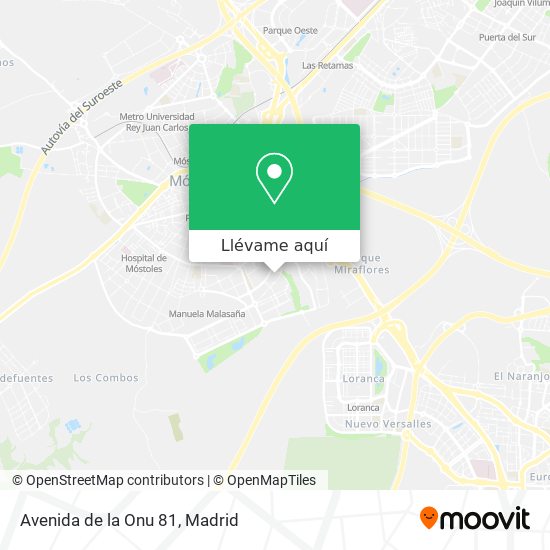 Mapa Avenida de la Onu 81
