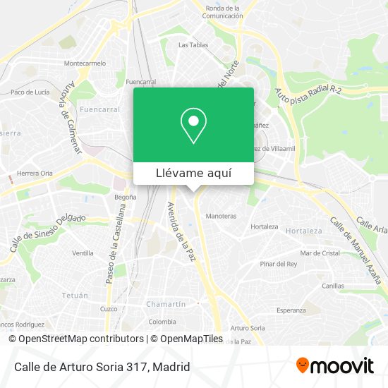 Mapa Calle de Arturo Soria 317