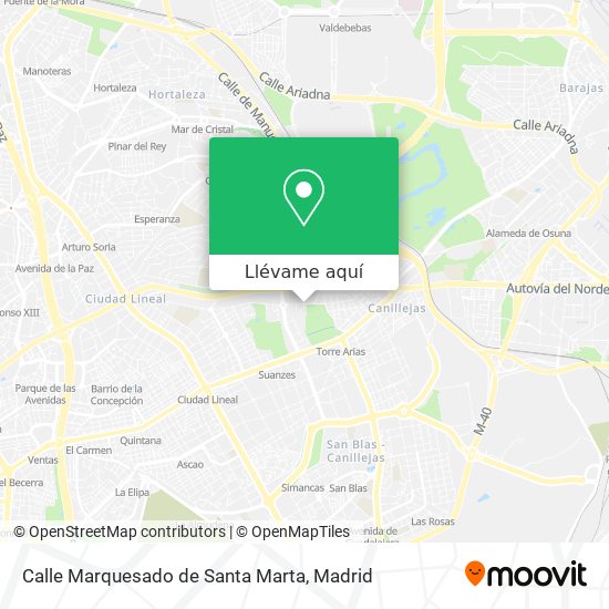 Mapa Calle Marquesado de Santa Marta