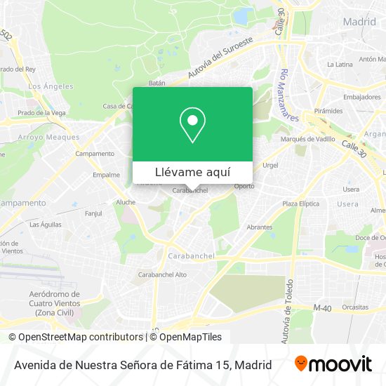 Mapa Avenida de Nuestra Señora de Fátima 15