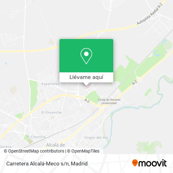 Mapa Carretera Alcalá-Meco s/n