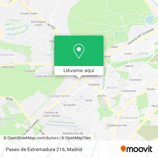 Mapa Paseo de Extremadura 216