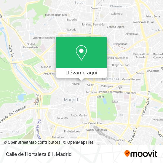 Mapa Calle de Hortaleza 81