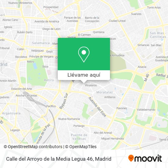Mapa Calle del Arroyo de la Media Legua 46