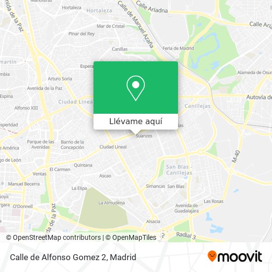 Mapa Calle de Alfonso Gomez 2