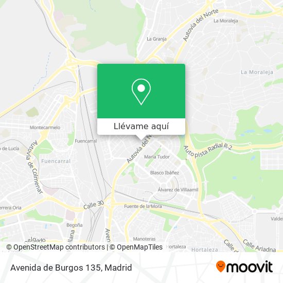 Mapa Avenida de Burgos 135