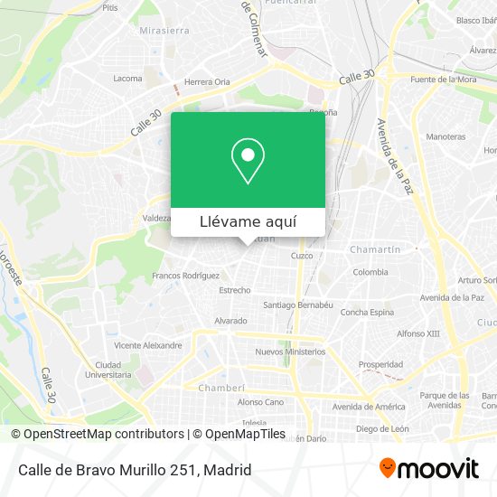 Mapa Calle de Bravo Murillo 251