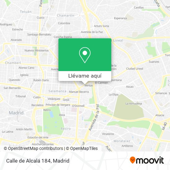 Mapa Calle de Alcalá 184