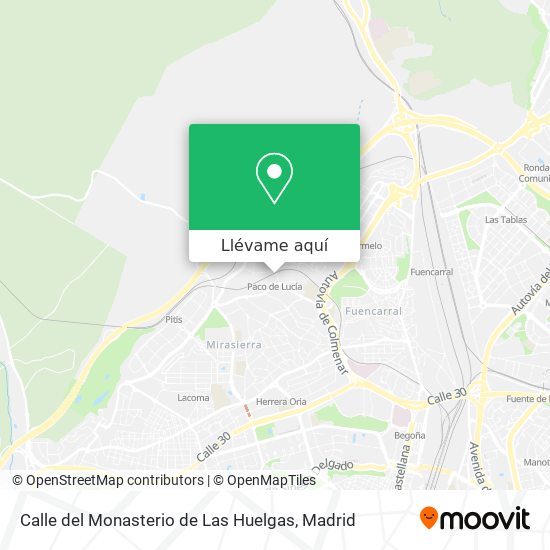 Mapa Calle del Monasterio de Las Huelgas