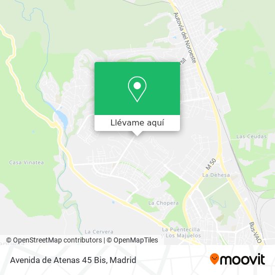 Mapa Avenida de Atenas 45 Bis