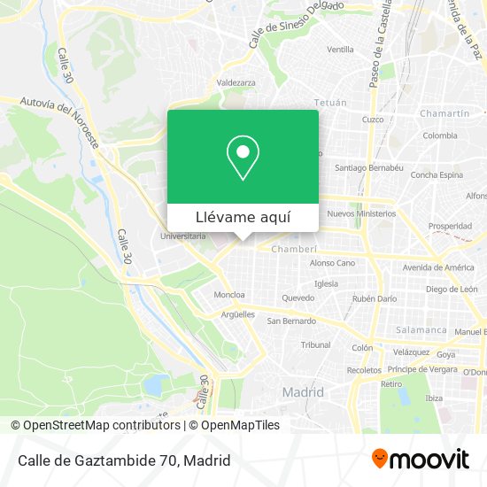Mapa Calle de Gaztambide 70