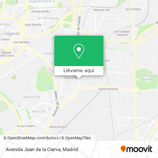 Mapa Avenida Juan de la Cierva