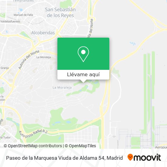 Mapa Paseo de la Marquesa Viuda de Aldama 54