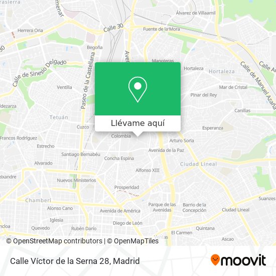 Mapa Calle Víctor de la Serna 28