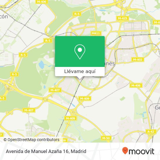 Mapa Avenida de Manuel Azaña 16