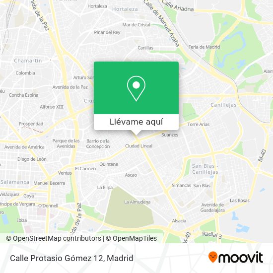 Mapa Calle Protasio Gómez 12