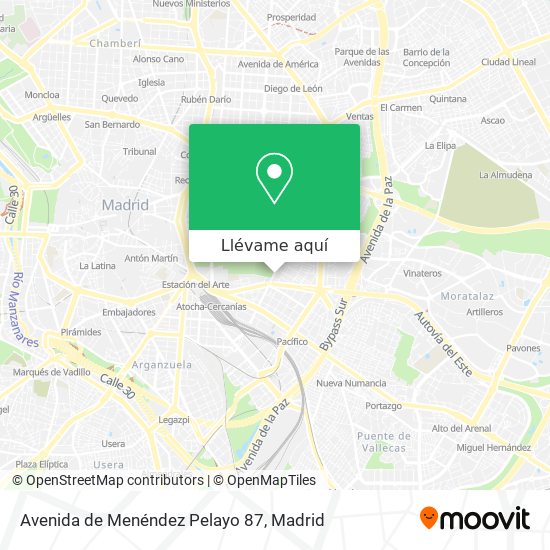 Mapa Avenida de Menéndez Pelayo 87