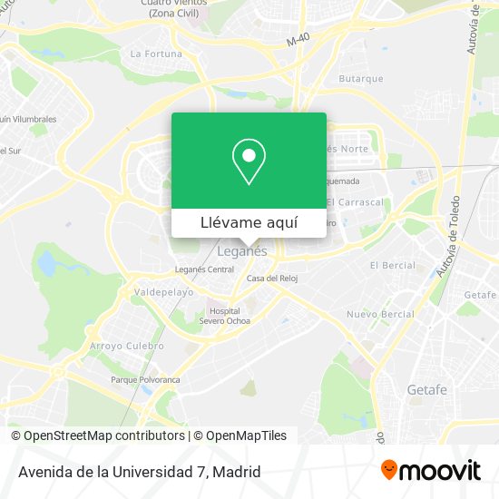 Mapa Avenida de la Universidad 7